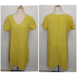 Fenini 100% Linen Lagenlook Dress Size M